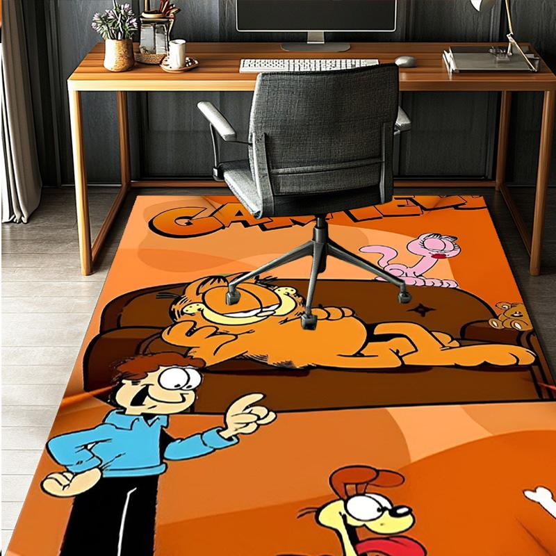 Tapete com Padrão Garfield, Tapete para Interior/Exterior, para Piquenique, Sala de Jogos, Quarto, Escritório, Sala de Estar, Tapete de Decoração para Casa, Presente de Aniversário