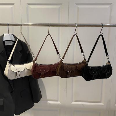 Trendy and Fashionable Versatile Handbag Niche Design Feeling Baguette Bag Retro Highend Women's Bag