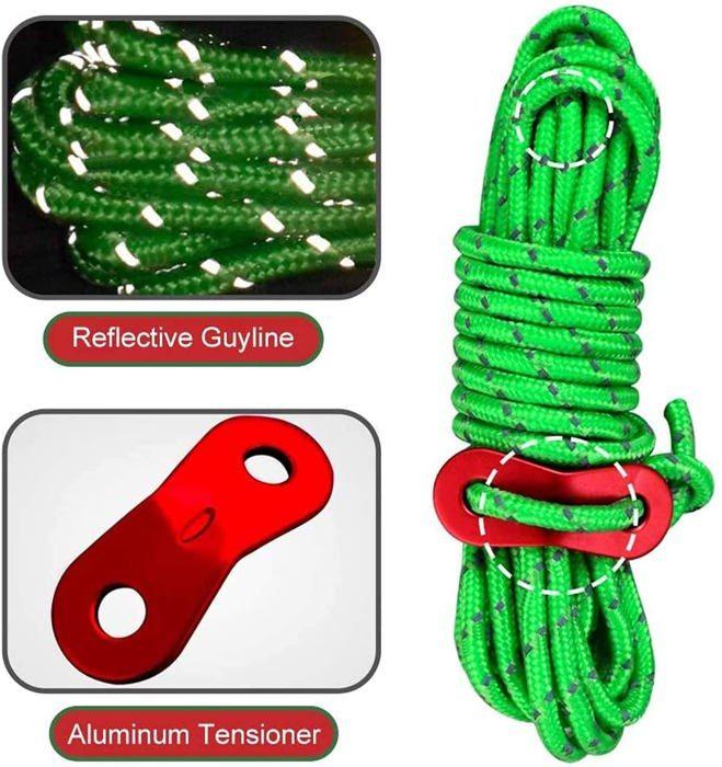 Accessoire De Tente - KAHEIGN - Sardine - Corde En Nylon Et Aluminium - 4m - 10 Pièces