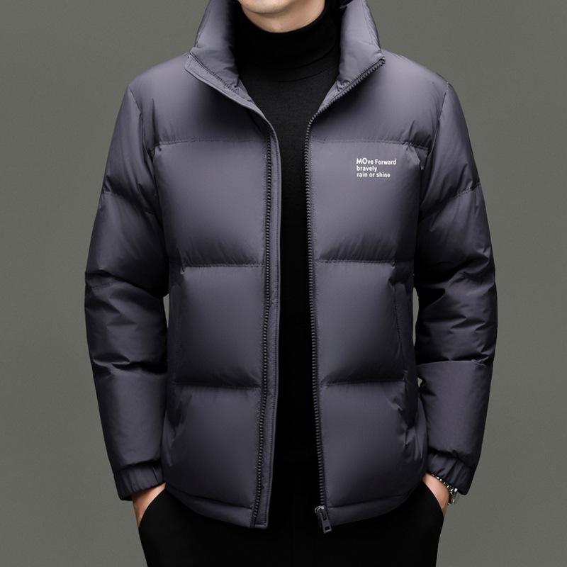 Veste d'hiver pour homme 90% duvet - Tendance, Polyvalente, Col montant Manteau chaud