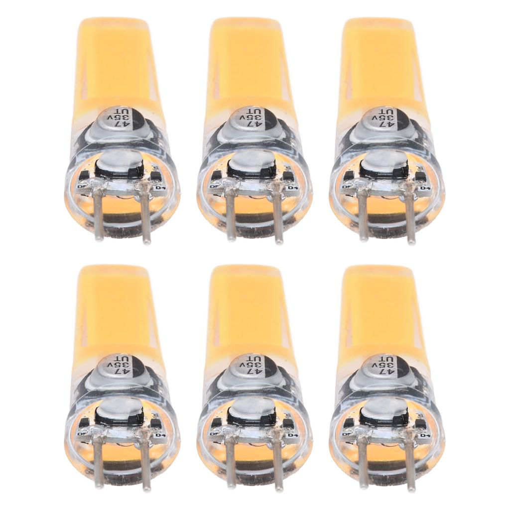 6PCS GY6.35 Bulb 5W COB Light Bulb 500lm Silicone Ceiling Lamp Bulb for Living Room