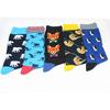 Harajuku Happy Men Socks Funny Mens Sloth Sock Women Animal Fox Chili Moustache Sloths Novelty Sock Combed Cotton Funny Socks