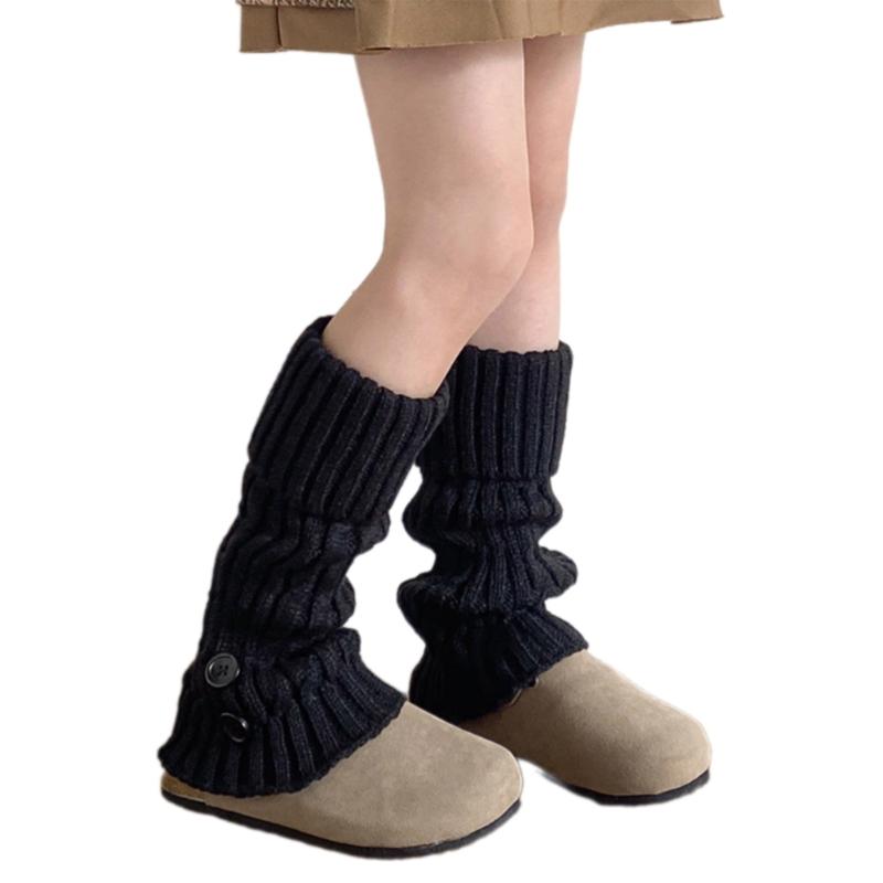 Autumn Winter Socks for Teen Girl 3-13 Year Breathable Socks Children Retro Socks Crochet Stockings Leg Warmer Stockings
