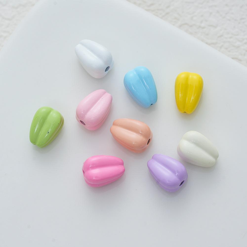 Alloy Color Bud Diy Accessories Handmade Jewelry Tulip Flower Bead Separator Beaded Necklace Mobile Phone Chain Material