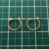 [Used] K18 hoop earrings/g513-61