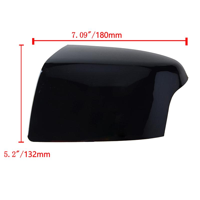 Rhyming Rearview Mirror Cover Wing Side Mirror Caps Glossy Black Fit For Ford Focus MK2 2005 - 2007 Replacement Car Accessories