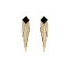 Exaggerated Square Long Tassel Earrings with 925 Silver Needle - Fashionable Luxury Statement for Socialites