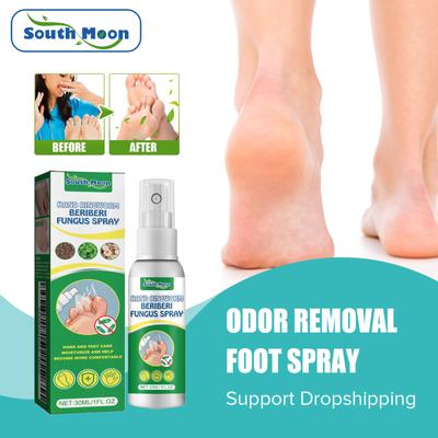 Foot Odor Spray Deodorant Foot Fungus Treatment Beriberi Dead Skin Calluses Remover Exfoliating Hydrating Anti-Sweat Foot Care
