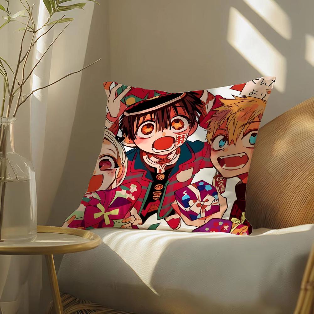 Cartoon T-Toilet-Bound Hanako-Kun Pillow Case Pattern Printed Pillowcase For Living Room Sofa Cushion Cover & Bedroom Decor