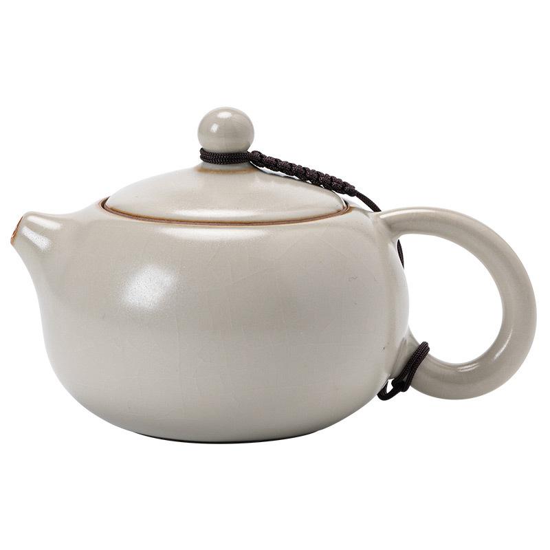 PINNY 170ML Ceramic Xishi Ru Kiln Teapot Traditional Crackle Process Tea Pot Retro Traditional Chinese Drinkware