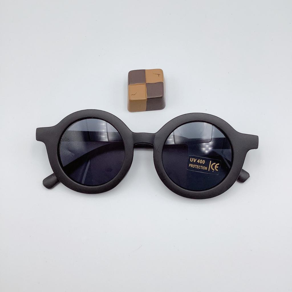 Sunglasses Retro Resin And PC Materials UV  Thick Frame Round For Kids