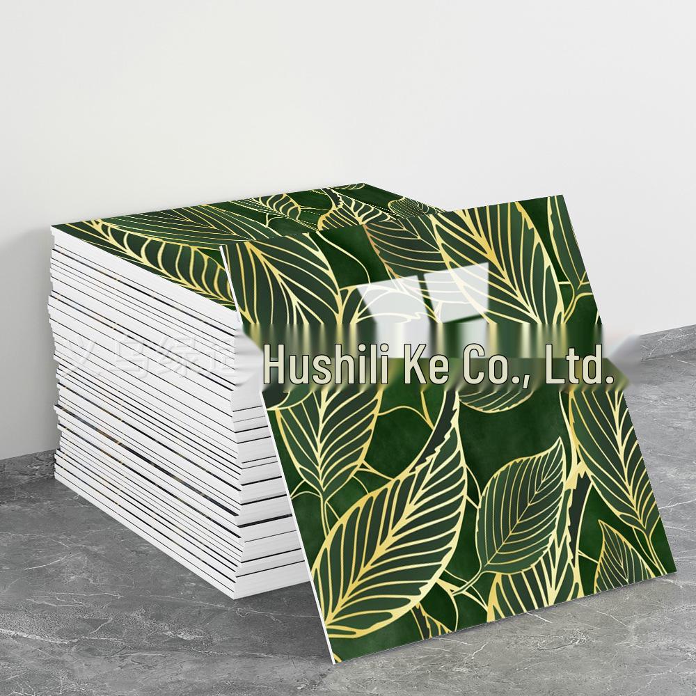Self-Adhesive Pink Marble Wallpaper: Waterproof, Heat-Resistant Wall Sticker with Aluminum Plastic Panel