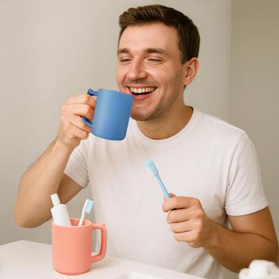 Yousheng 450ml Silicone Water Cup Food-Grade Shock-Absorbent Large Capacity Leak-Proof Tea Iced Latte Mug Fall-resistant Water Cup