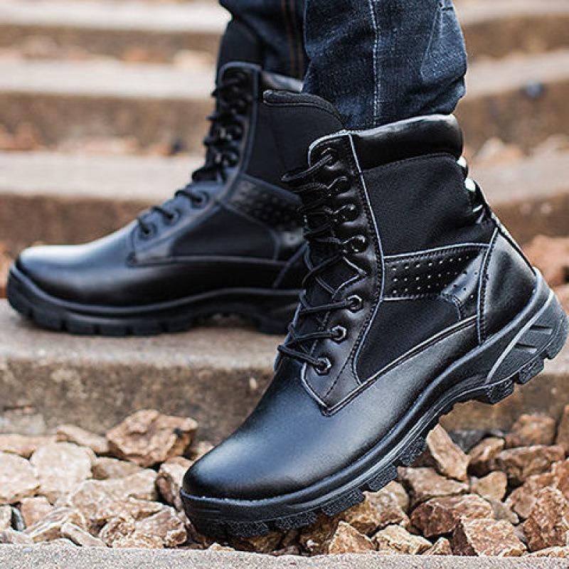 Unisex Boots High-top Boot High Quality Casual Leather Boots Work Safety Boot Desert Combat Boots for Men Women Hiking Boot Bota