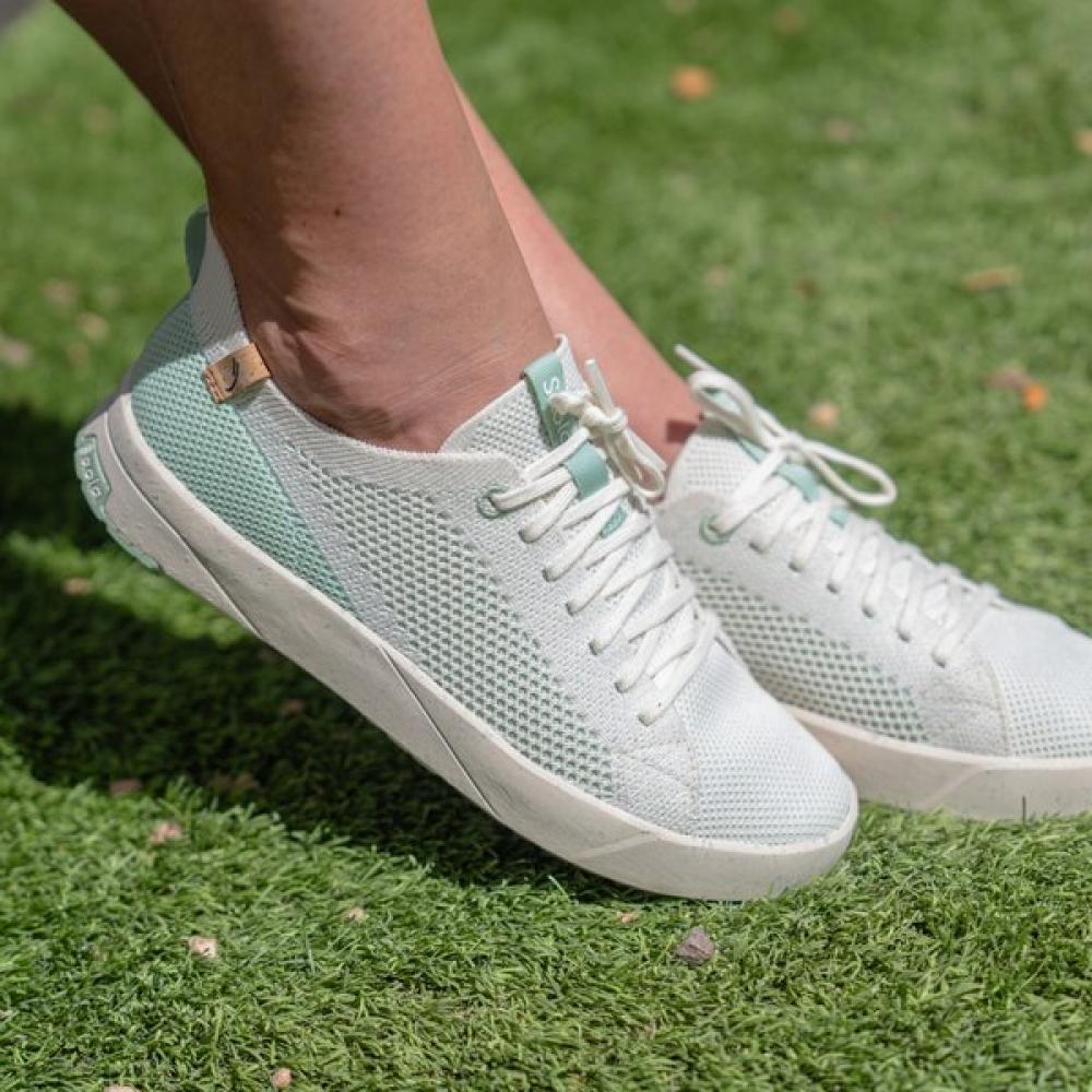 Saola Women S Cannon Knit SneakerS White Cameo Green 230(US W 7)