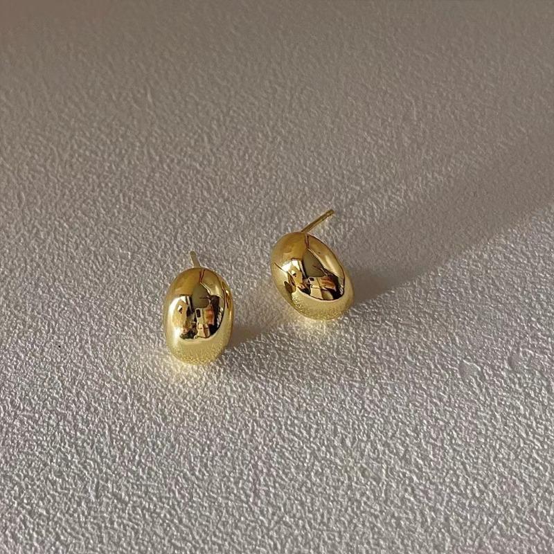 Simple Pea Shaped Copper Alloy Drop Earrings For Woman Korean Stud Earrings Fashion Jewelry Goth Party Girls Accessories