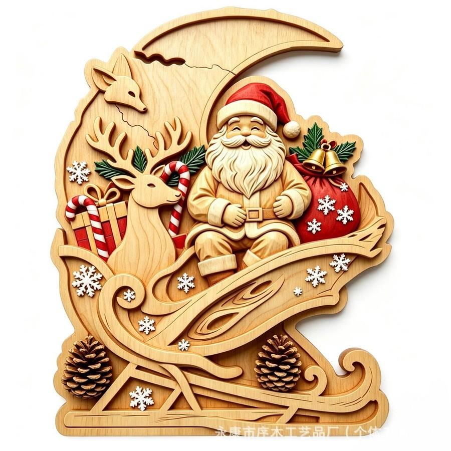 The Little Prince Fox Wooden Flat Decorative Item Fairytale Home Decor Christmas Craft Desktop Ornament