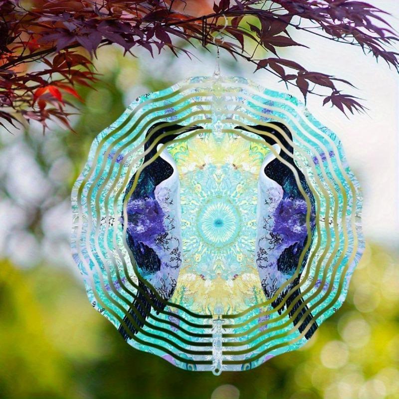 10 Inch Hanging Wind Spinner with 360 Degree Hook for Balcony Garden Decor Spring Summer Outdoor DecorationMetal Wind Chimes for Home Decor