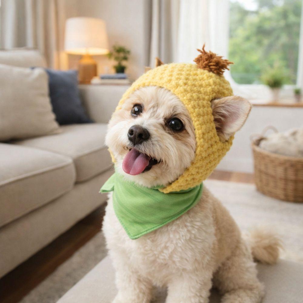 Funny Winter Dog Cap Cute Cat Head Cover Pet Costume Pet Headgear  Training