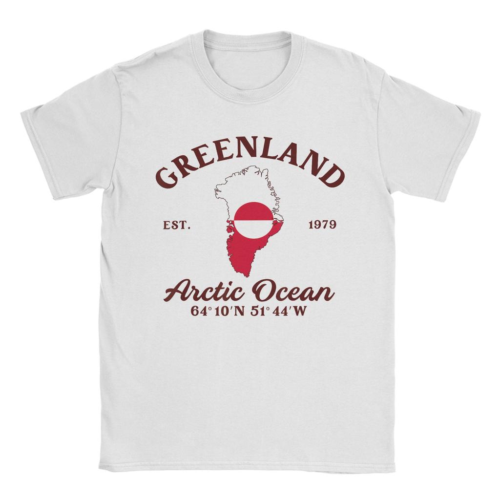 Mens Greenland Map Flag Travel Souvenir Greenlandic Pride Roots T Shirt  Pure Cotton Clothing Short Sleeve O Neck Tees TShirts