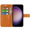 For Samsung Galaxy S23 FE Calf Texture Anti-fall Case PU Leather Wallet Stand Phone Cover