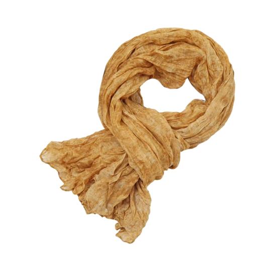 Women Scarf Solid Color Pleated Design Versatile Long Scarf Retro Style Versatile Comfortable Cotton