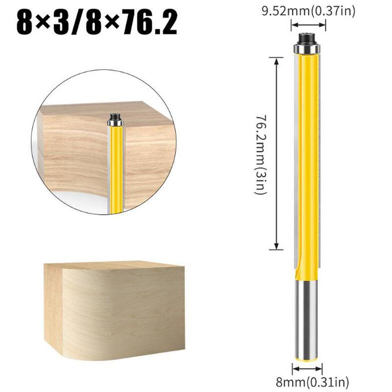 8mm stopka Predĺžený fréz na orezávanie Remeňové ložisko Rovný fréz Fréza na orezávanie Drážkovací frézovací bit Frézovacia hlava na odstraňovanie otrepov Fréz na orezávanie