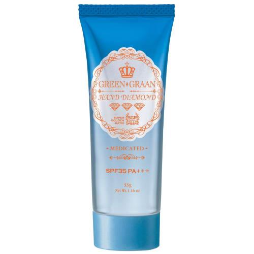 

Crudo Green Run Medicated Hand Diamond Hand Anti-Aging Cream / 33g / Approx. 2-Month Supply / SPF35 PA+++ Hand Cream (Waterproof) with Placenta and Be