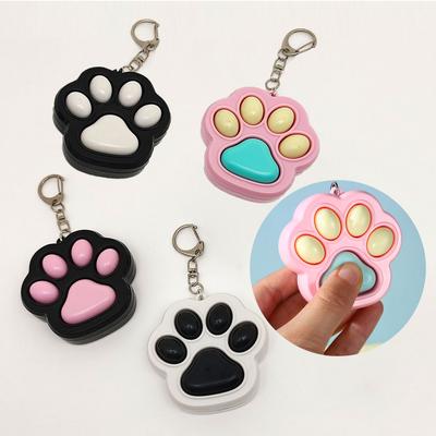 Animation Kawaii Cat Claw Button Relaxation Plaything Key Ring Pendant Cute Couple Car Bag Pendant Creative Keychain