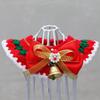 Festive Santa Claus Wool Knitted Pet Collar with Bells and Reindeer Scarf for Cats and Dogs