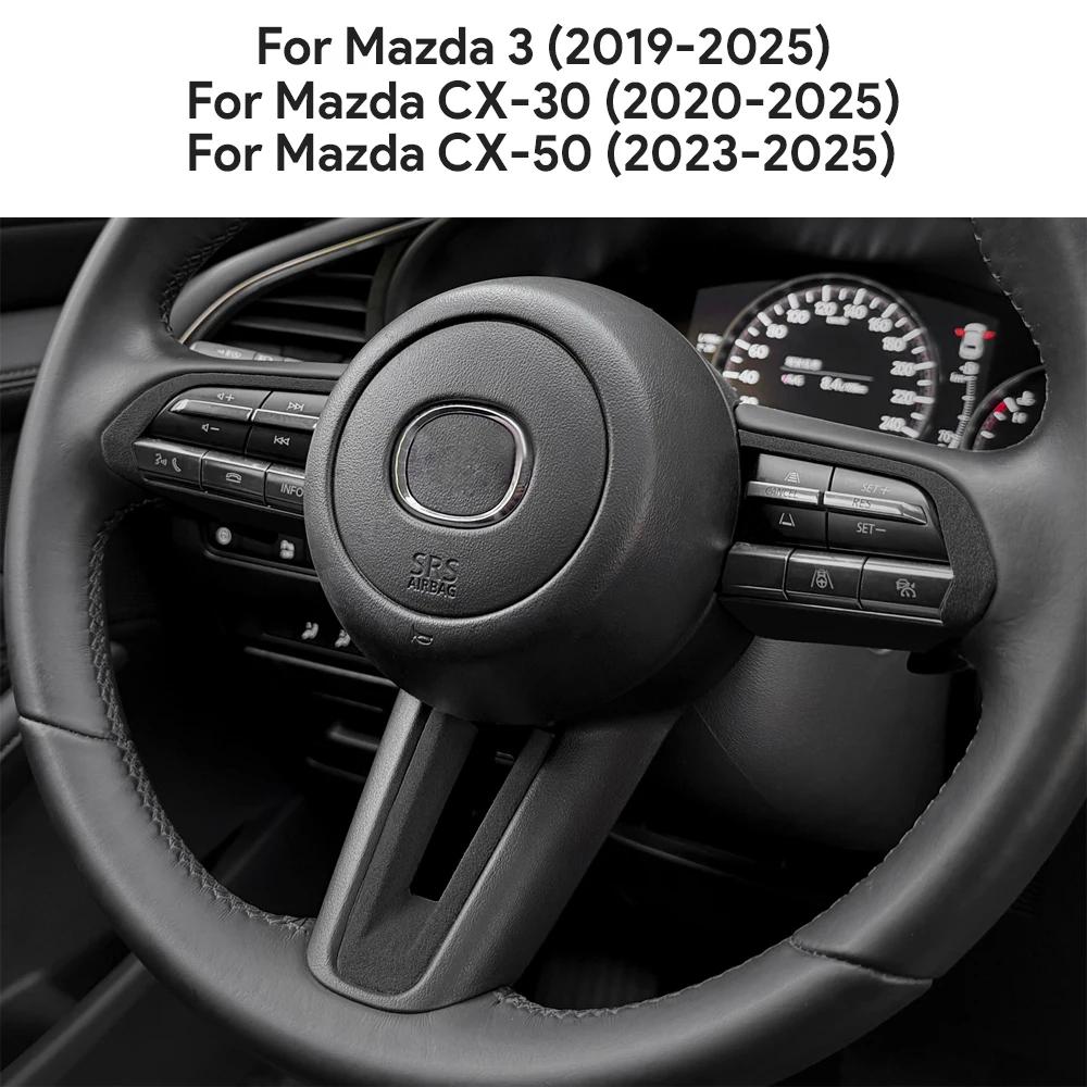 Top Suede Trim LHD RHD Sticker For Mazda 3 Axela BP 2019-2025 2025 CX30 CX-30 2020-2025 CX50 CX-50 2025-2025 Car Steering Wheel