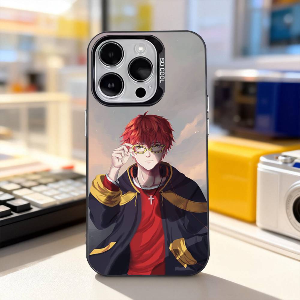 M-Mystic Messenger Cute Phone Case For iPhone 17,16,15,14,13,12,11,Pro,XS,Max,Plus,Mini,SE4,E Black Matte Shockproof Cover