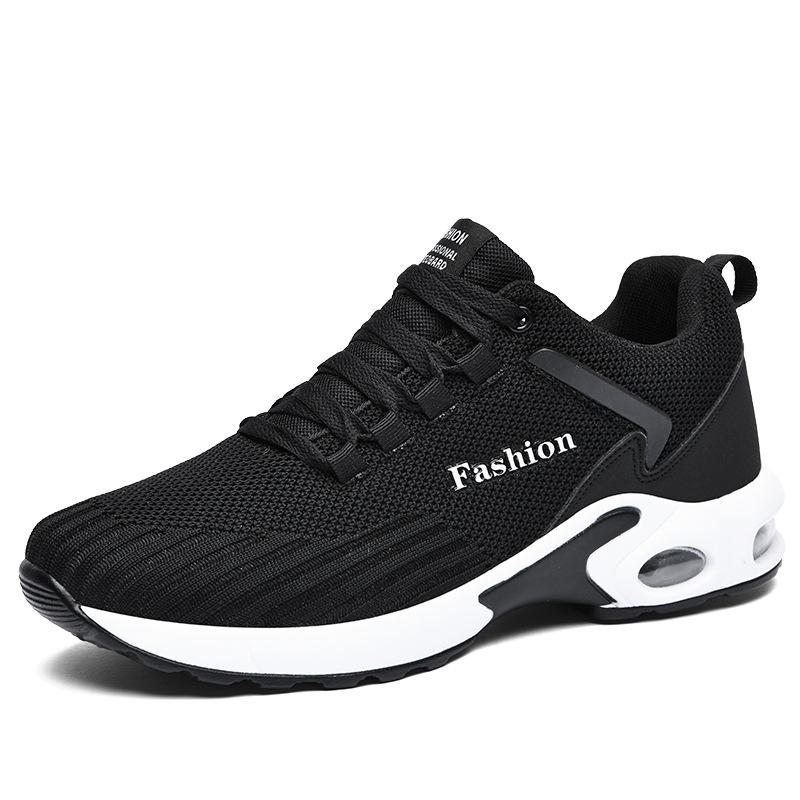 New summer breathable casual running mesh deodorant heightening black sneakers 38
