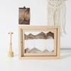 3D Sandscape Moving Sand Art Picture Quicksand Liquid Hourglass Glass Wooden Frame Flowing Sand Painting Office Home Decor Gifts