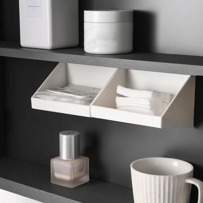 1/2/3Pcs Wall Mounted Storage Organizer Clear Storage Box Strong Load-bearing Easy To Install Bathroom Cabinet Shelves Organizer