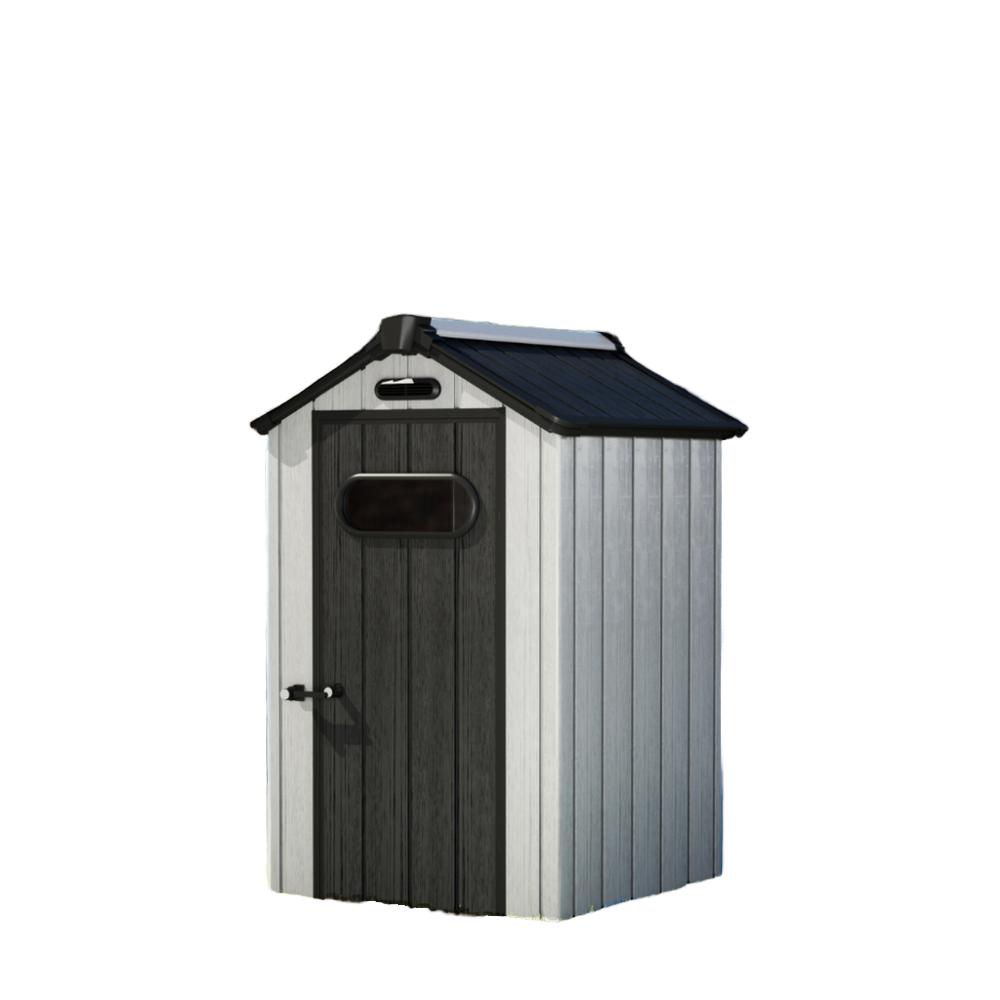 6x8 ft Durable Polypropylene Sheds & Storage Buildings with Metal Frame-Easily Assembled