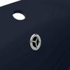 Luxury Wash Basin with Overflow Matte Dark Blue 58.5 X 39 Cm Ceramic
