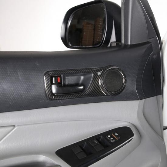 For Toyota Tacoma 2011-2015 ABS Carbon Fiber Interior Door Handle Bowl Trim