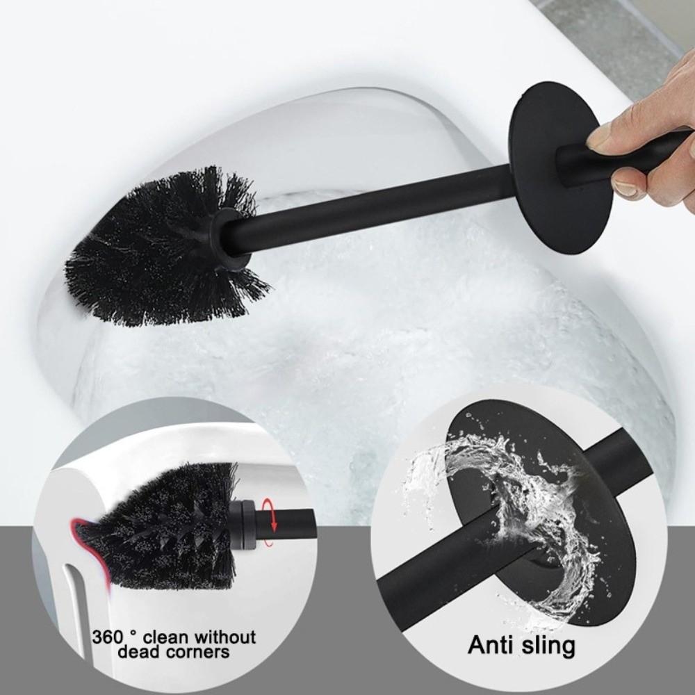 Splash-proof Cover Toilet Brush Set Floor-standing Bathroom Cleaning Brush Restroom