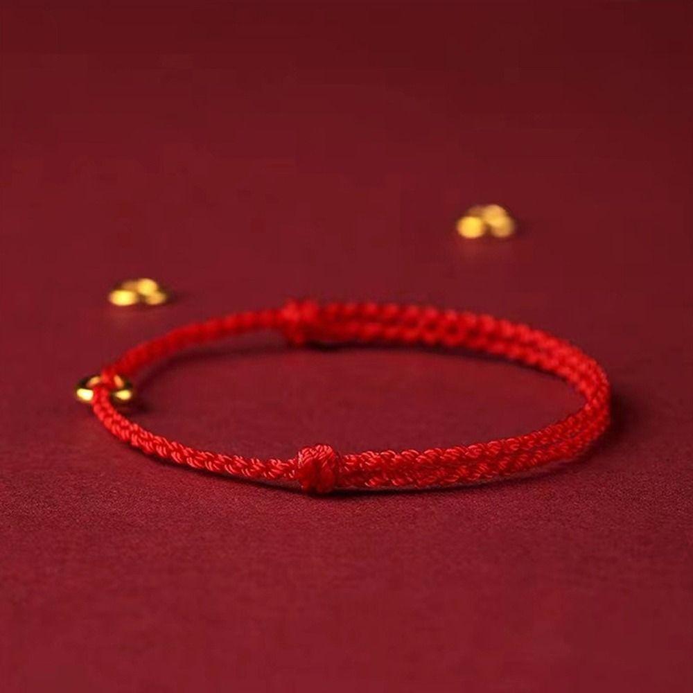 Charm Ping Buckle Red Rope Chinese Zodiac Year Charms Bangles Anklet for Friend Lovers