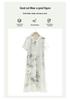 Elegant Summer Chiffon Dress: Chinese Style, Short Sleeves, Loose Plus Size for Middle-Aged and Elderly Women