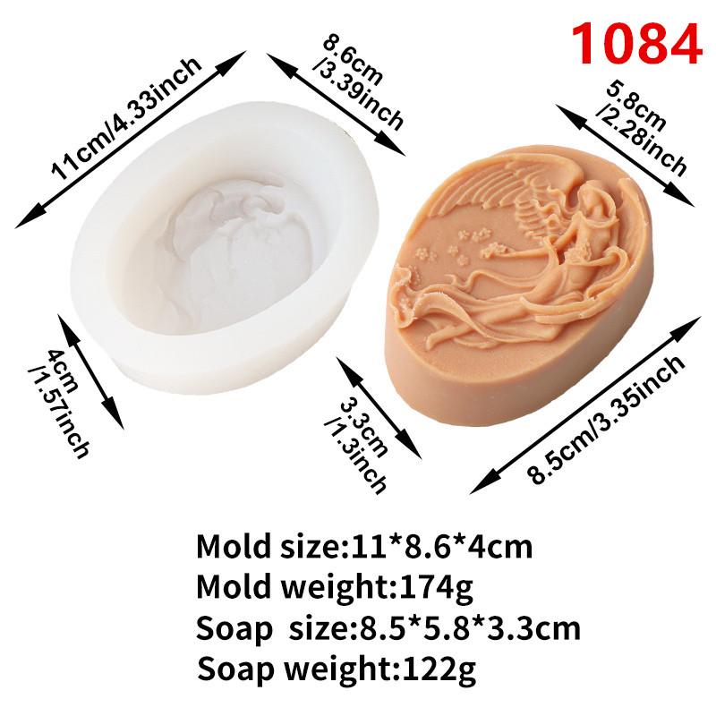 3D Wings Angel Girl Silicone Soap Mold DIY Embossed Flower Girl Candle Resin Plaster Making Tool Mould Cake Decor Gifts
