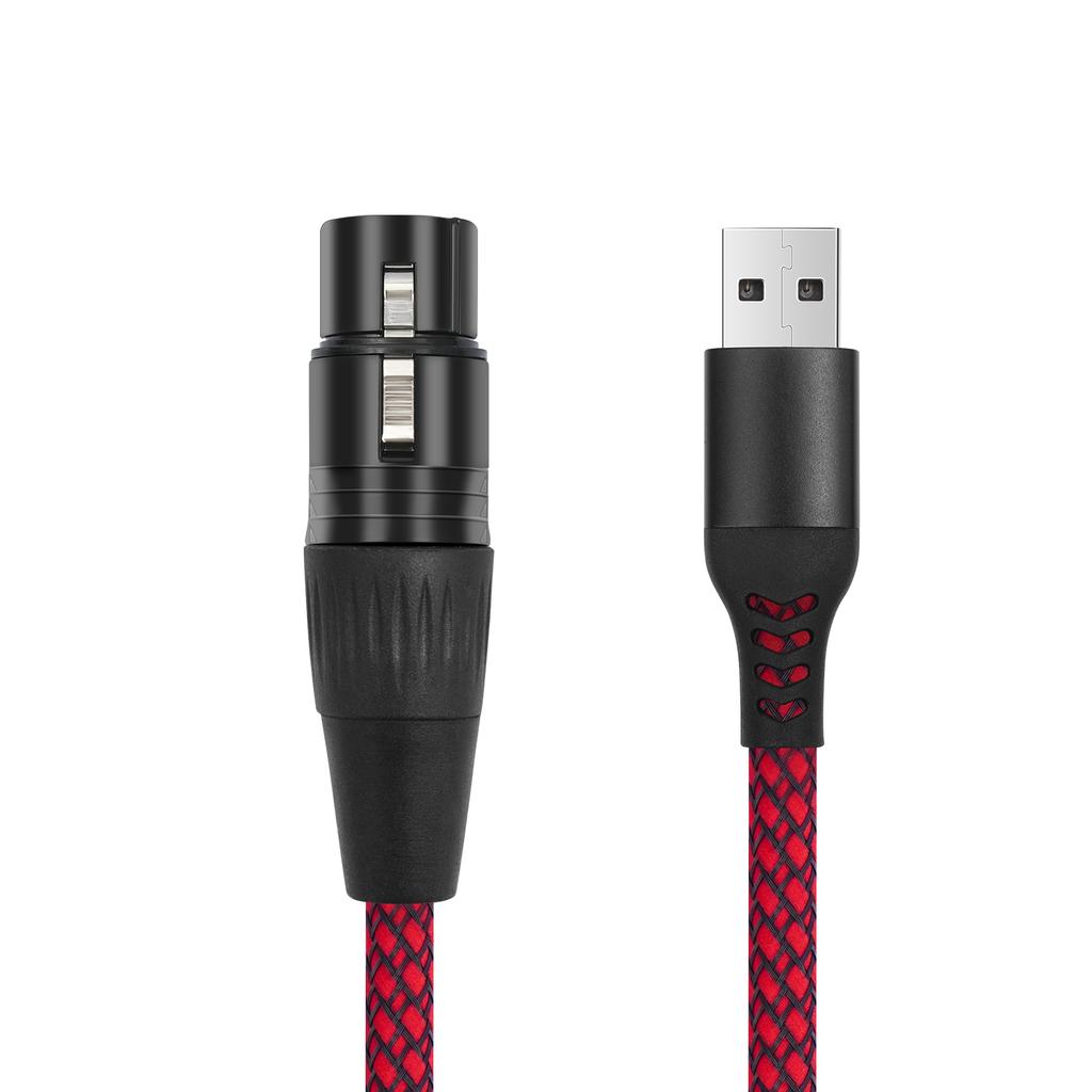 1/2/3M USB Microphone Cable USB Male To XLR Female Mic Link Converter Cable USB To XLR Adapter for Microphones Or Recording