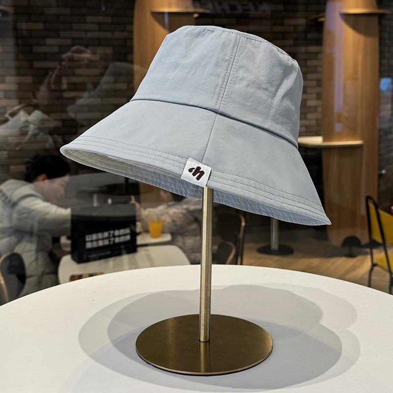 

New bucket hat women s full face with foldable summer outdoor face small brim anti-ultraviolet sun protection hat M（56-58cm） сірий колір