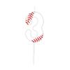 Baseball Themed Birthday White Number0-9 Candles, Boys Girls Kids Happy Birthday Cake Topper Reunions Theme Party Supplies Gifts