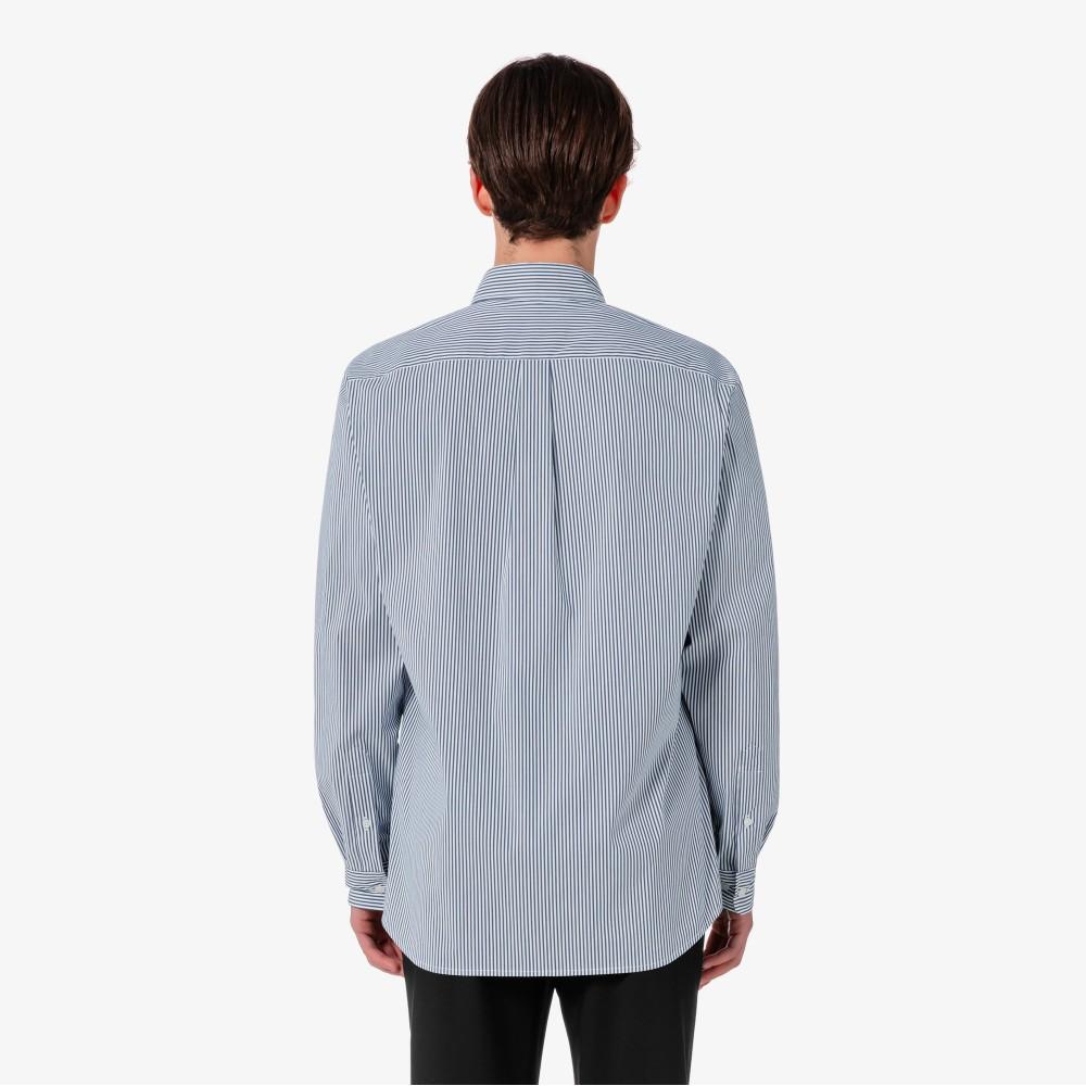Lacoste Men's Poplin Jersey Stripe Shirt CH625E-56G166