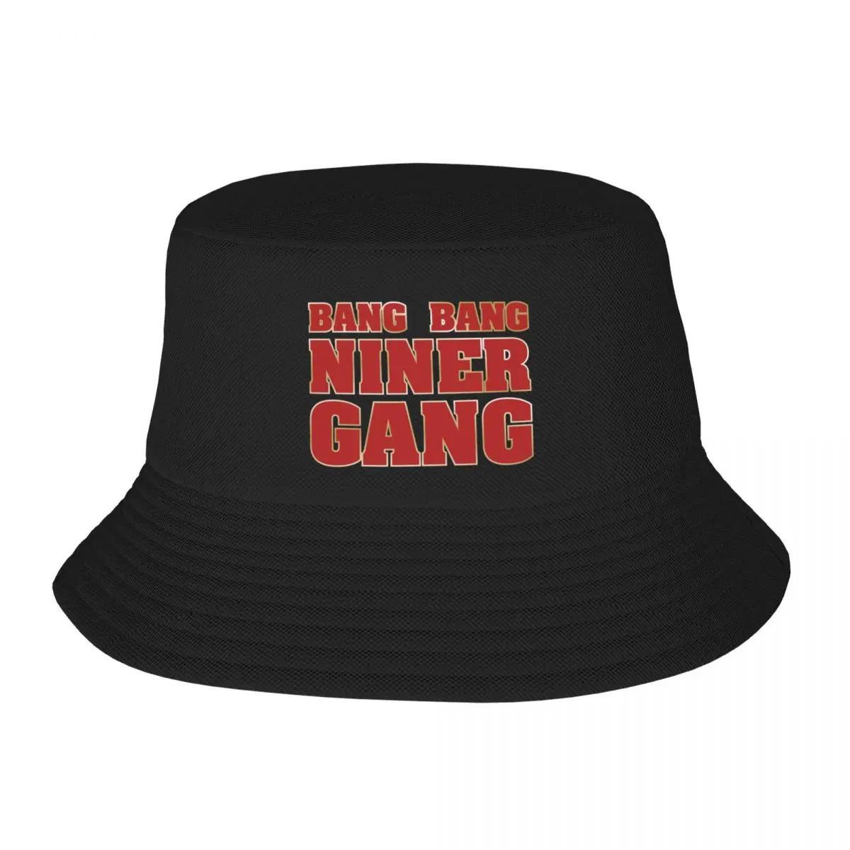 New Bang Bang Niner Gang Bucket Hat Vintage Black Foam Party Hat Fishing Cap Unisexs Caps Womens