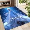 Custom Name Frozen Sisters Embrace Carpet Rug Customizable Soft Washable Anti-Slip Home Living Room Sofa Mats Personalized Rug. 0909282