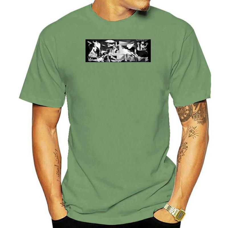 

Men Cotton brand Tshirt Pablo Picasso Guernica T-Shirt Leonardo Da Vinci Vincent Van Gogh Rembrandt brand teenager tshirts 4XL