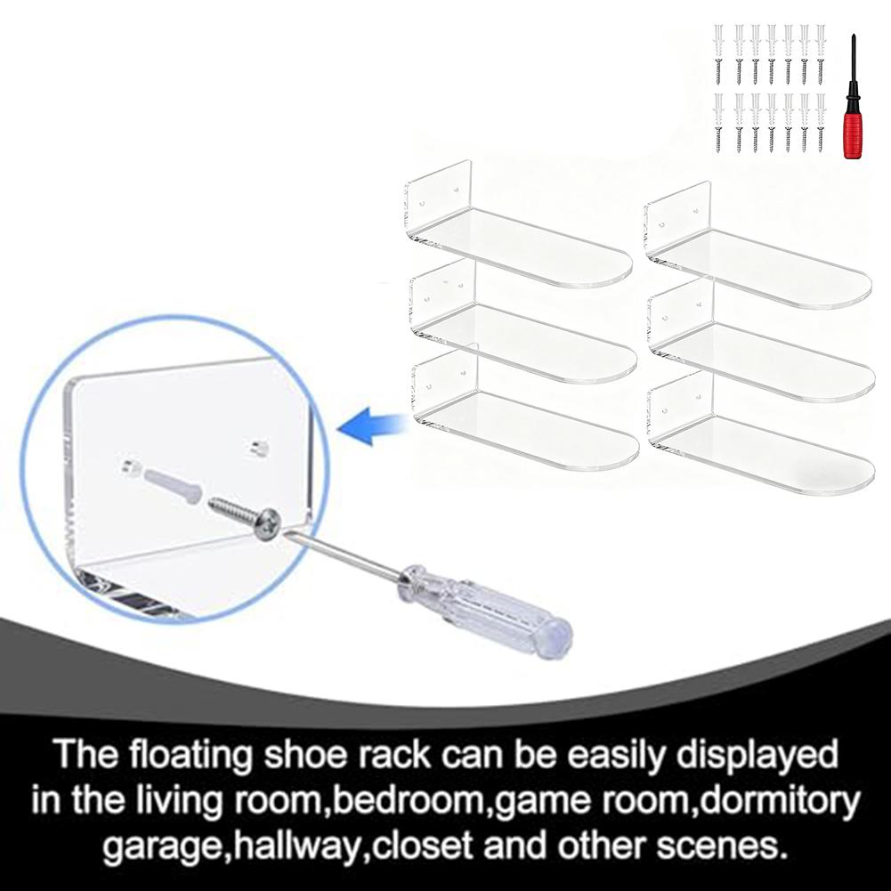 Modern Home Setup 8*3*2 Inches Acrylic Shoe Rack Transparent Shoe Organizer Compact Shoe Holder Maximizes Storage Space
